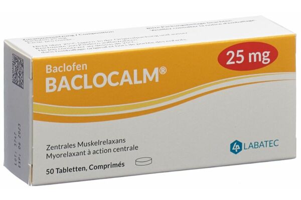 Baclocalm cpr 25 mg 50 pce