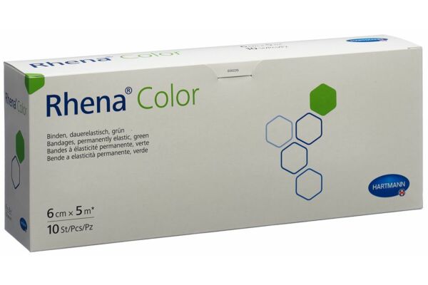 Rhena Color bandes élastiques 6cmx5m vert ouvert 10 pce