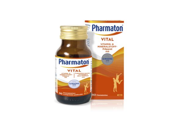 Pharmaton Vital cpr pell fl verre 90 pce
