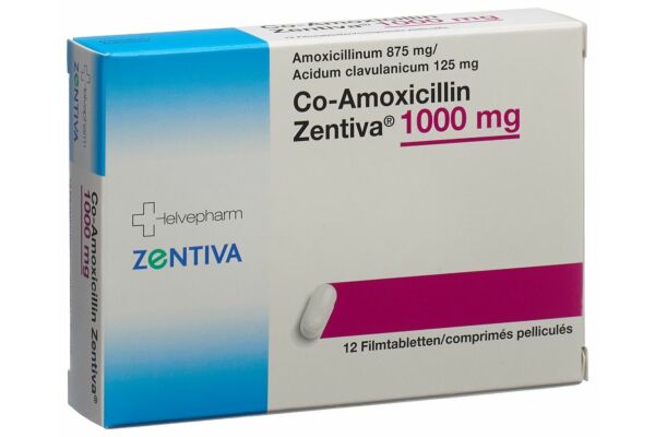 Co-Amoxicillin Zentiva cpr pell 1000 mg 12 pce