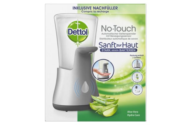 Dettol No-Touch distributeur automatique de savon argent aloe vera 250 ml