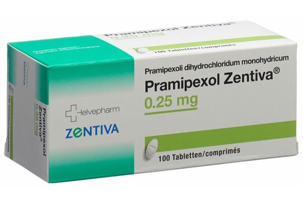 Pramipexol Zentiva Tabl 0.25 mg 100 Stk