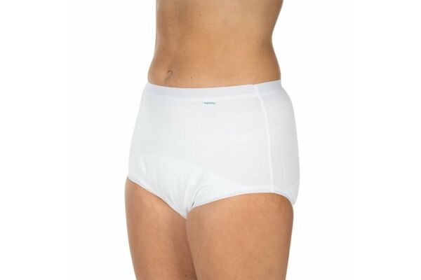 Hausella Slip d'incontinence Lady M120 S blanc en coton avec membrane PU