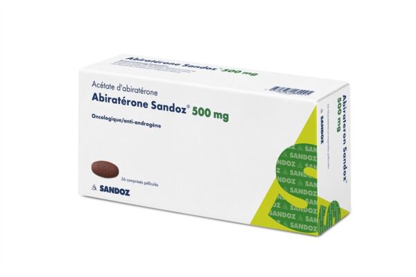 Abiratérone Sandoz cpr pell 500 mg blist 56 pce