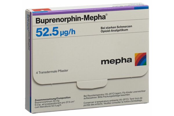 Buprenorphin-Mepha TTS 52.5 mcg/h sach 4 pce