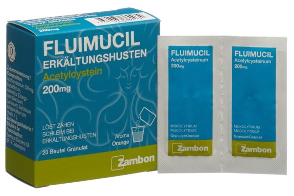 Fluimucil Erkältungshusten Gran 200 mg 20 Stk