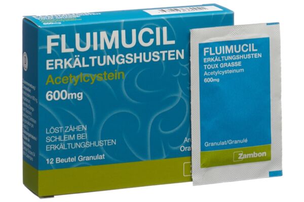 Fluimucil toux grasse gran 600 mg 12 pce