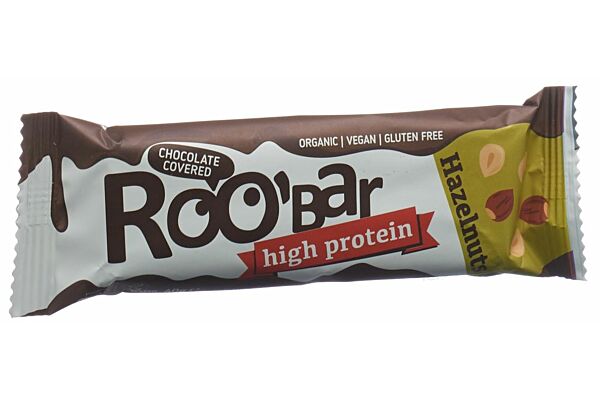 Roobar barre de chocolat aux noisettes et aux protéines 40 g