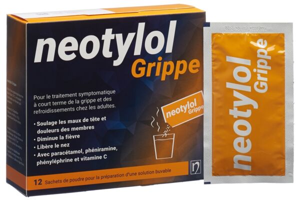 neotylol Grippe pdr pour la préparation d'une solution buvable sach 12 pce