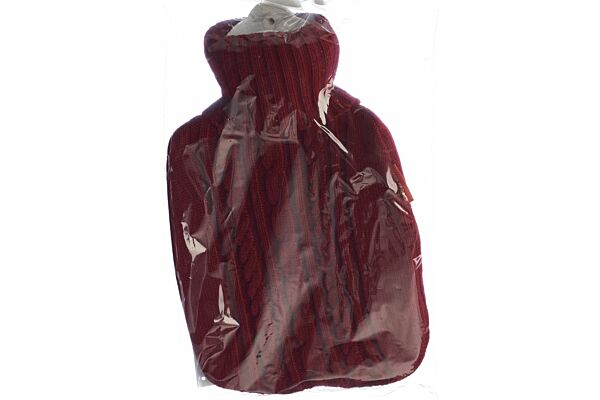FROSCH Bouillotte PVC 1.8l housse tricot rouge