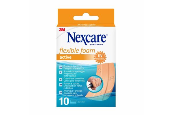 3M Nexcare Pflaster Flexible Foam Active Bands 6x10cm 10 Stk