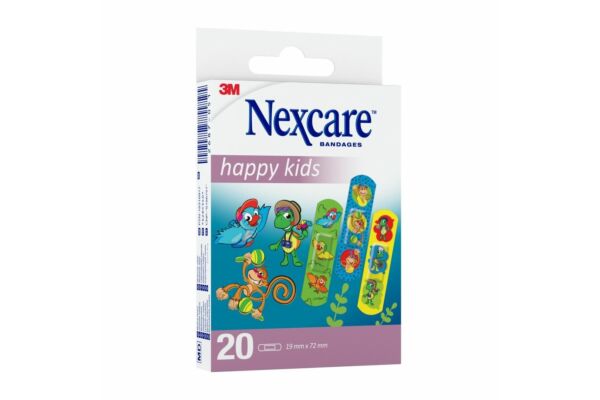 3M Nexcare Kinderpflaster Happy Kids 1.9x7.2cm 20 Stk