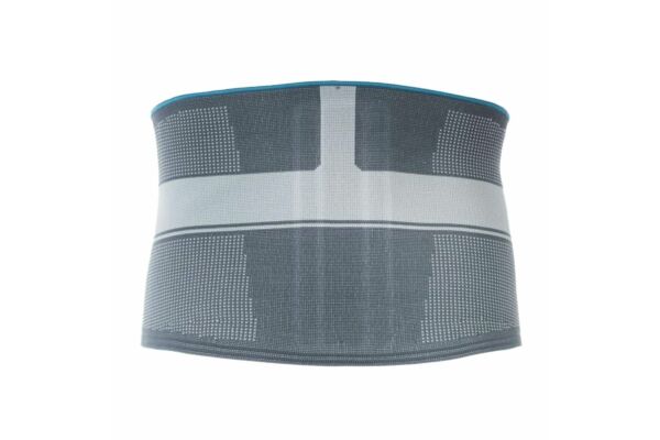 Thuasne Lomba-GO bandage lombaire XXL droit avec pelote en silicone gris