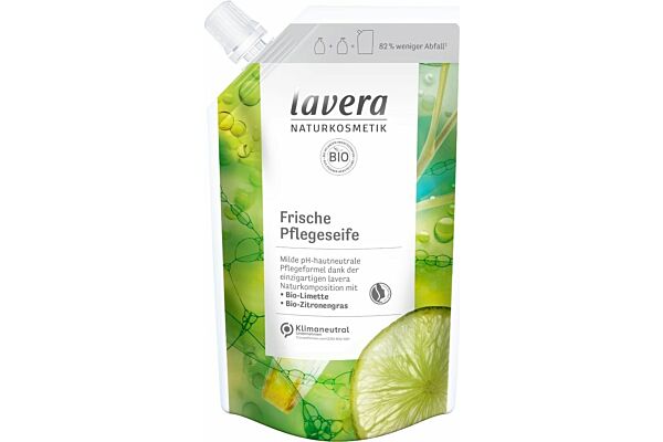 Lavera Pflegeseife Lime Care Nachfüllbeutel 500 ml