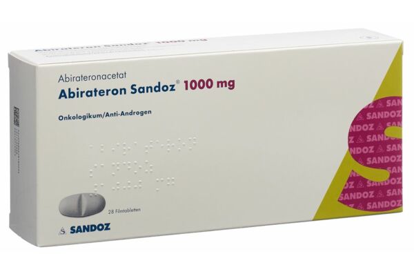 Abiratérone Sandoz cpr pell 1000 mg 28 pce