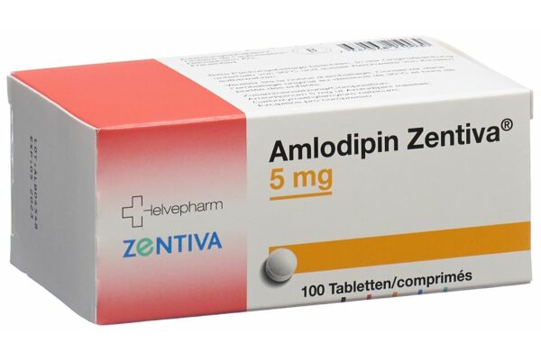 Amlodipin Zentiva Tabl 5 mg 100 Stk