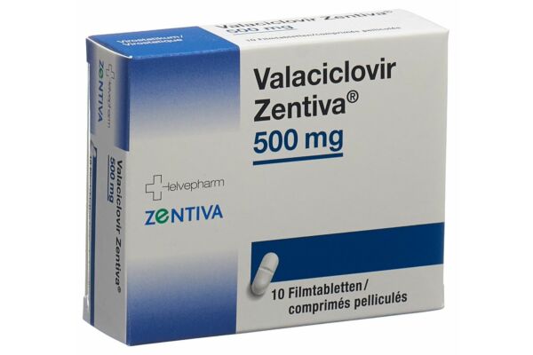 Valaciclovir Zentiva Filmtabl 500 mg 10 Stk