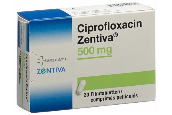 Ciprofloxacin Zentiva Filmtabl 500 mg 20 Stk