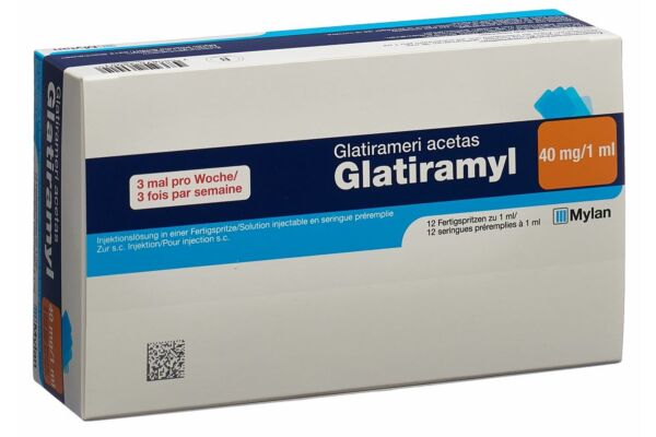Glatiramyl Inj Lös 40 mg/ml 12 Fertspr 1 ml