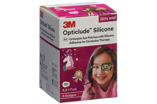3M Opticlude Silicone pansement orthoptique 5.3x7cm midi girls 50 pce