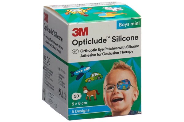 3M Opticlude Silicone pansement orthoptique 5x6cm mini boys 50 pce