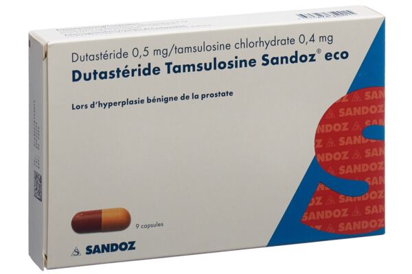 Dutastéride Tamsulosine Sandoz eco caps 0.5/0.4 mg 9 pce