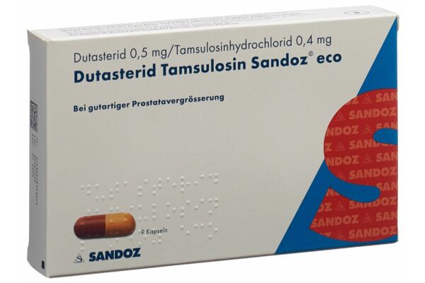 Dutastéride Tamsulosine Sandoz eco caps 0.5/0.4 mg 9 pce