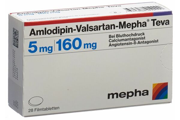 Amlodipin-Valsartan-Mepha Teva cpr pell 5mg/160mg 28 pce