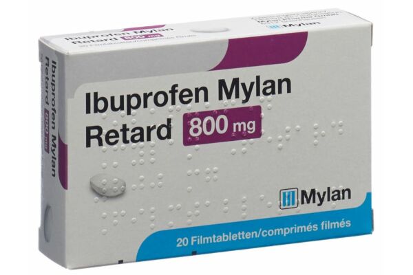 Ibuprofen Mylan Ret Filmtabl 800 mg 20 Stk