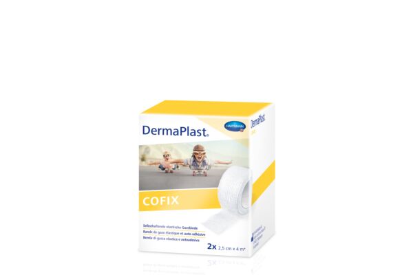 DermaPlast CoFix 2.5cmx4m blanc 2 pce