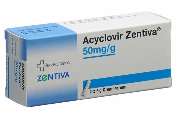 Acyclovir Zentiva crème 50 mg/g 2 tb 5 g