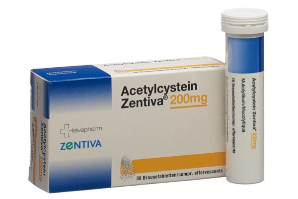 Acétylcystéine Zentiva cpr eff 200 mg 30 pce