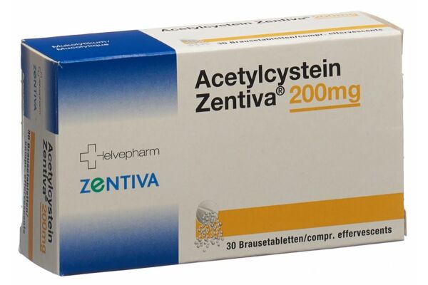 Acetylcystein Zentiva Brausetabl 200 mg 30 Stk