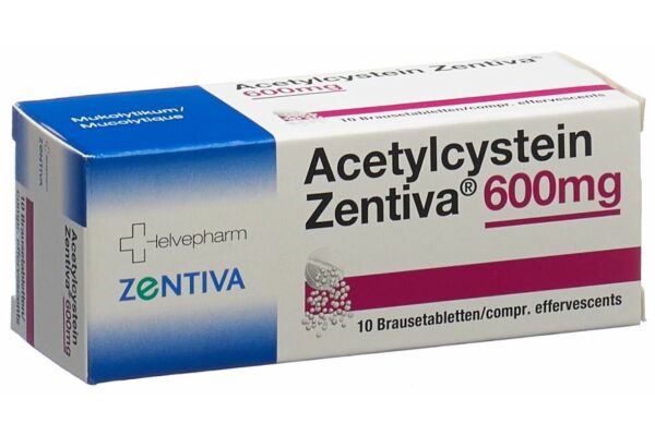 Acetylcystein Zentiva Brausetabl 600 mg 10 Stk