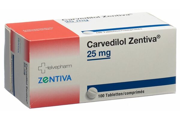 Carvedilol Zentiva Tabl 25 mg 100 Stk