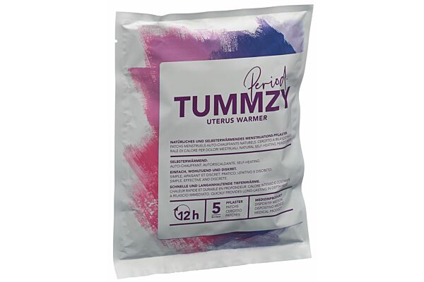 Tummzy patchs menstruels 10x13cm autochauffants et naturels sach 5 pce