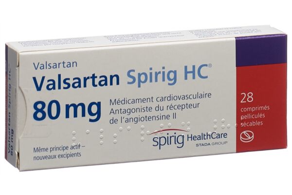 Valsartan Spirig HC cpr pell 80 mg 28 pce