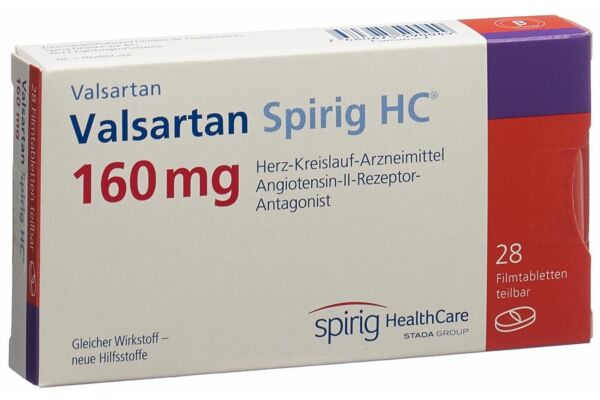 Valsartan Spirig HC cpr pell 160 mg 28 pce