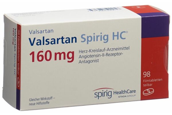 Valsartan Spirig HC cpr pell 160 mg 98 pce