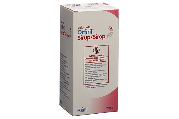 Orfiril sirop 300 mg/5ml avec seringue doseuse fl 250 ml