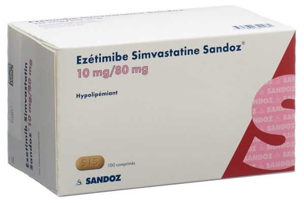 Ezetimib Simvastatin Sandoz Tabl 10/80 mg 100 Stk