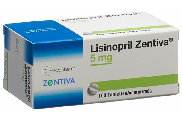 Lisinopril Zentiva Tabl 5 mg 100 Stk