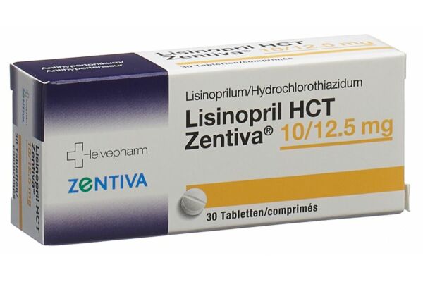 Lisinopril HCT Zentiva Tabl 10/12.5 mg 30 Stk