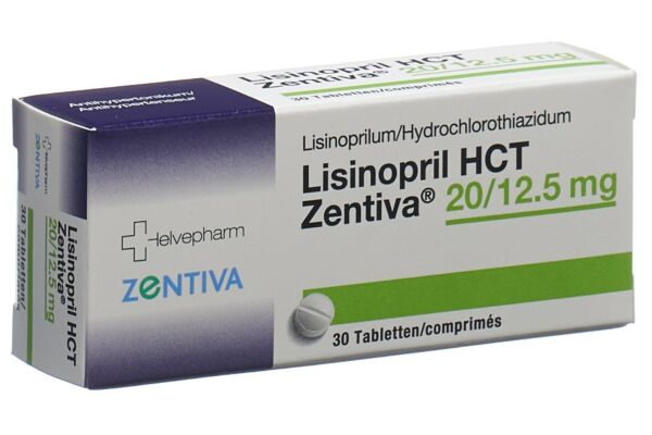 Lisinopril HCT Zentiva Tabl 20/12.5 mg 30 Stk