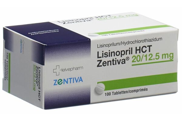 Lisinopril HCT Zentiva Tabl 20/12.5 mg 100 Stk