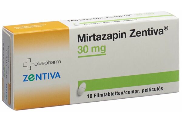 Mirtazapin Zentiva Filmtabl 30 mg 10 Stk