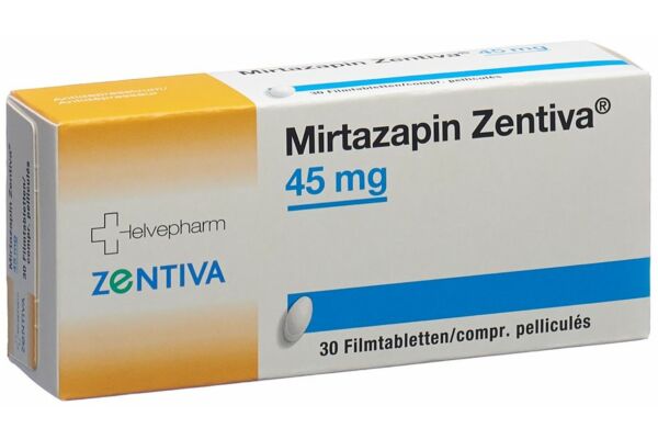 Mirtazapin Zentiva Filmtabl 45 mg 30 Stk