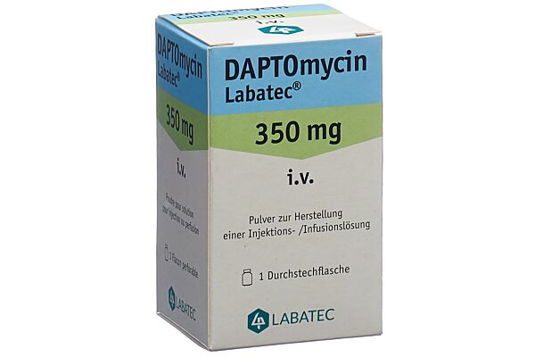 Daptomycin Labatec subst sèche 350 mg pour solution injectable ou pour perfusion flac