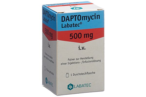 Daptomycin Labatec subst sèche 500 mg pour solution injectable ou pour perfusion flac