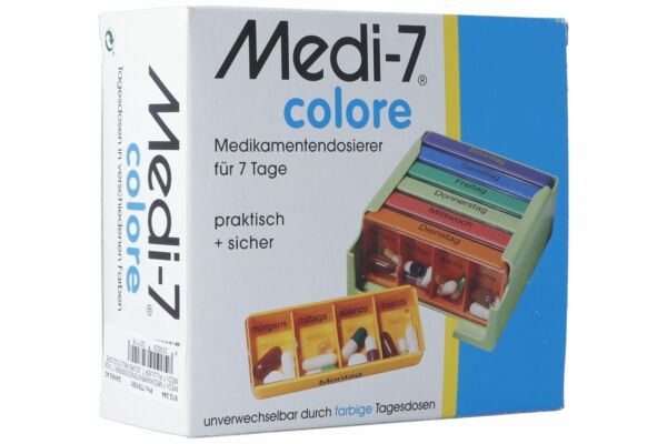 Sahag Medi-7 pilulier 7 jours 4 cases par jour multicolore allemand